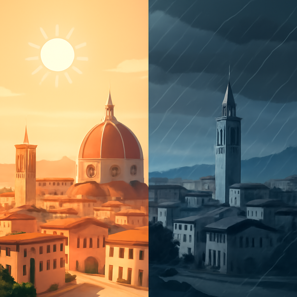 Italy Faces Dual Weather Extremes: Scorching Heat in the South, Severe Storms in the North