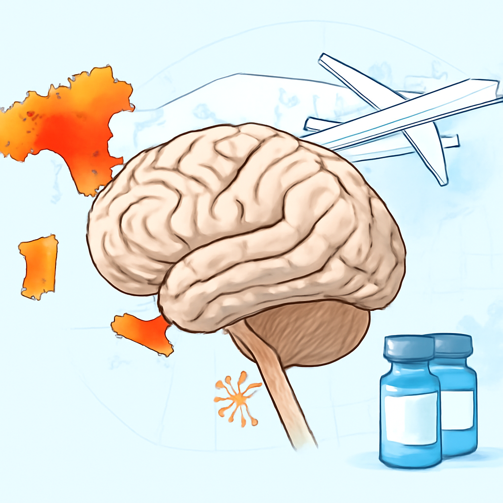 Science & Health Daily: Brain's Pain Switch, Jet Lag Tips, Heatwave Pause, and US Vaccination Slump